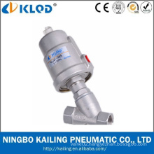 Pneumatic Power Stainless Steel Body Food Grade Angle Seat Valve For Beer